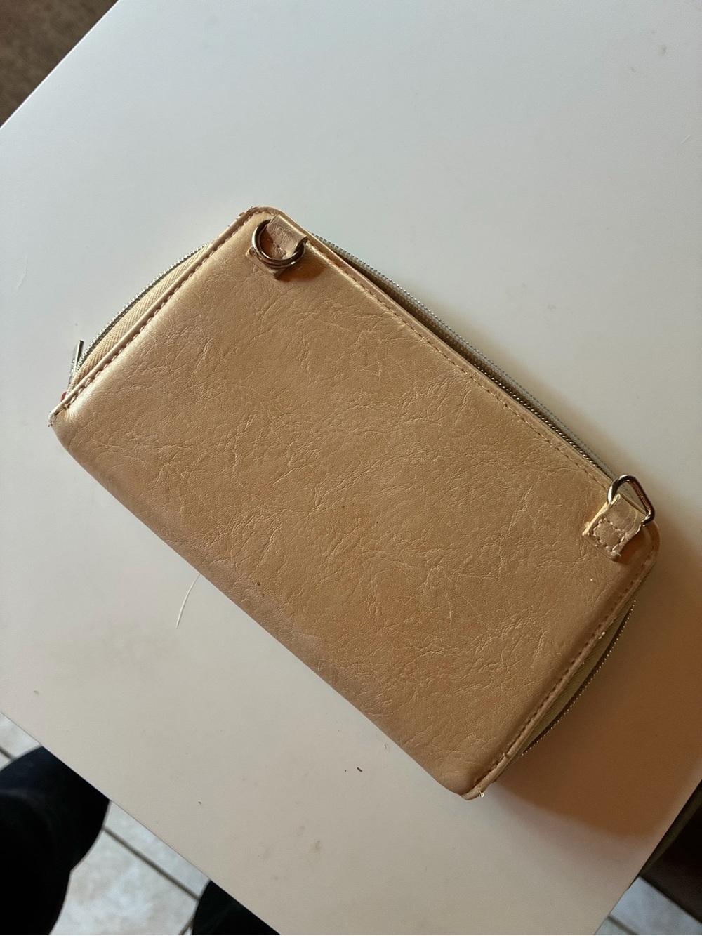 BÉIS Zip Wallet in Light Beige - Picture 3 of 4